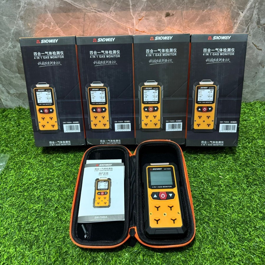 Gas Detector Sndway SW-7500A CO H2S O2 EX 4in1 Combustible LEL Sensor SW7500A Detektor Monitor SW-75