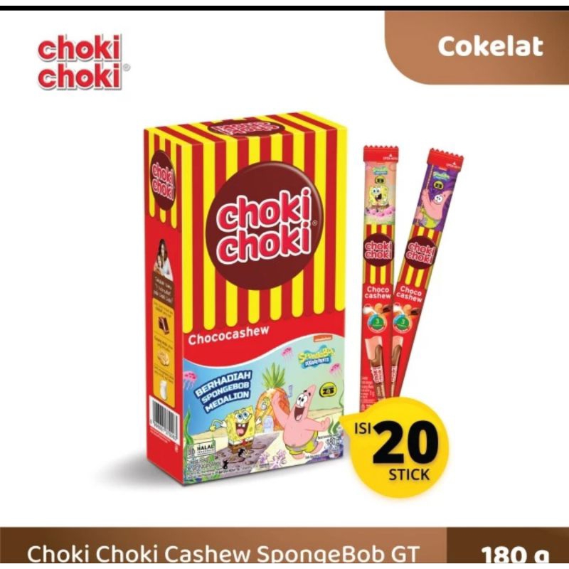 

CHOKI-CHOKI COKELAT STICK CASHEW ISI 20