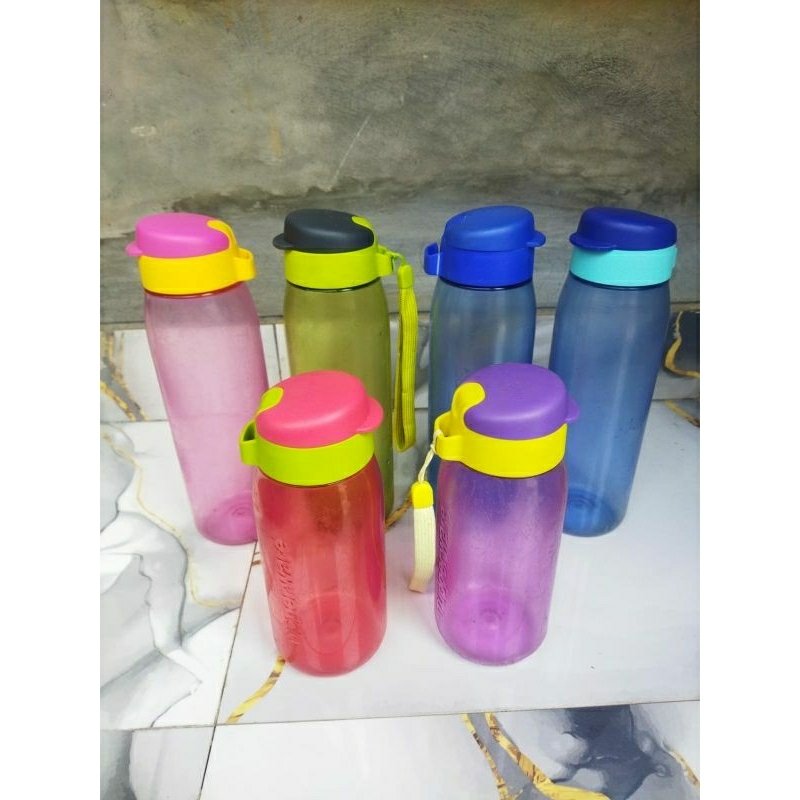 botol minum crystal h2go 750ml Tupperware second preloved