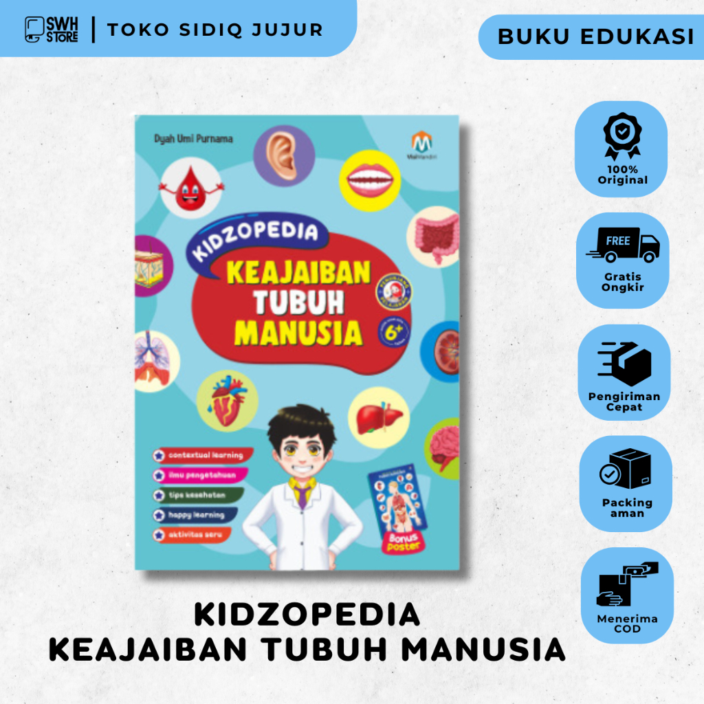 Buku Sains Anak - Kidzopedia Keajaiban Tubuh Manusia - Hard Cover