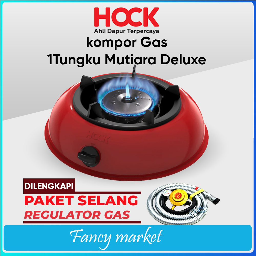 KOMPOR GAS HOCK 120MD (BODY LEBIH BESAR + ADA API LILIN) Kompor Gas 1 Tungku - GARANSI RESMI 1 TH