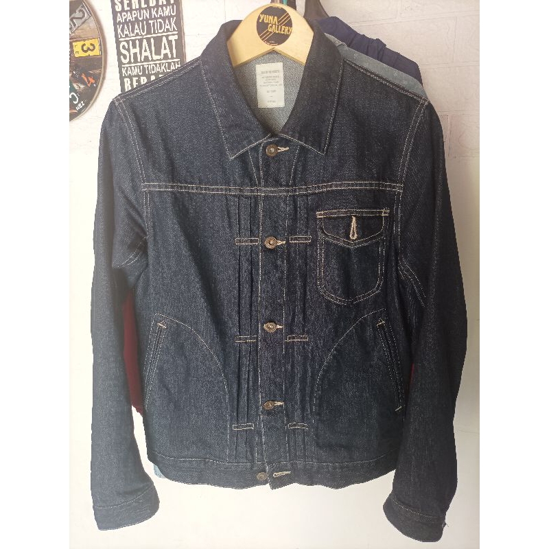 jaket denim ukuran M back number