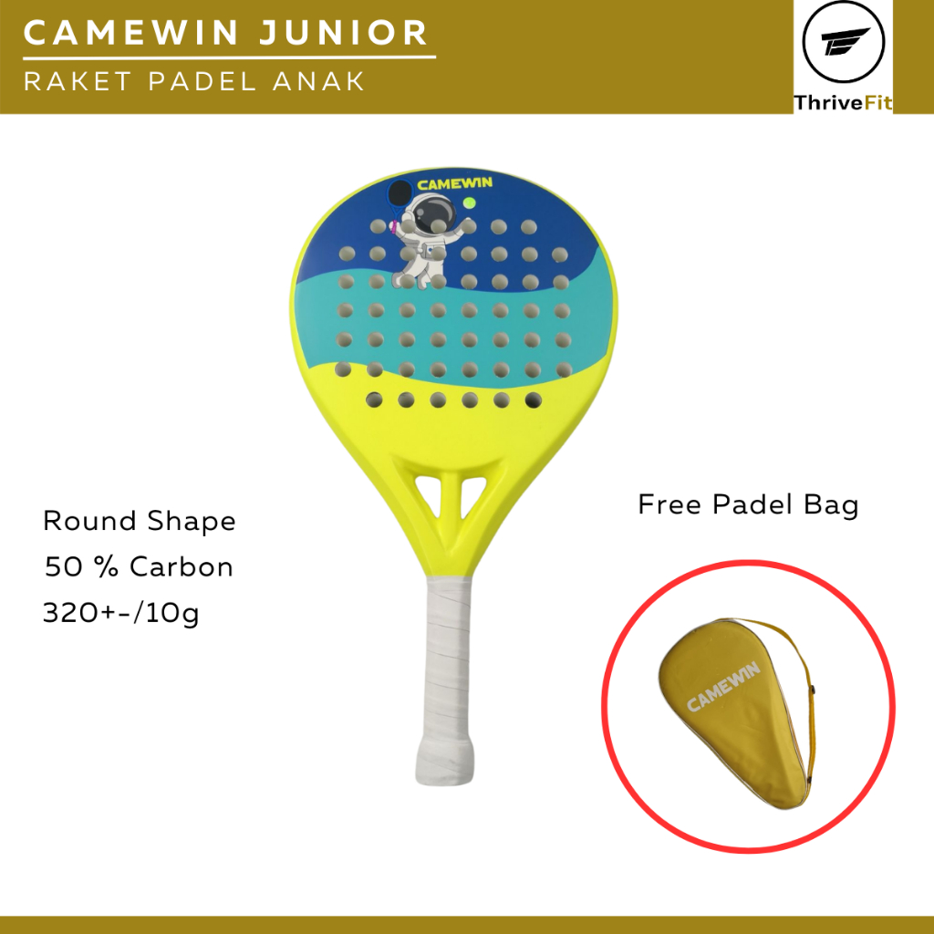 CAMEWIN Padel Racket Junior / Raket Padel Anak FREE Padel Racket Bag