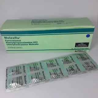 MOLEXFLU HIJAU & MOLEXFLU PE BIRU PER STRIP ISI 10 TABLET