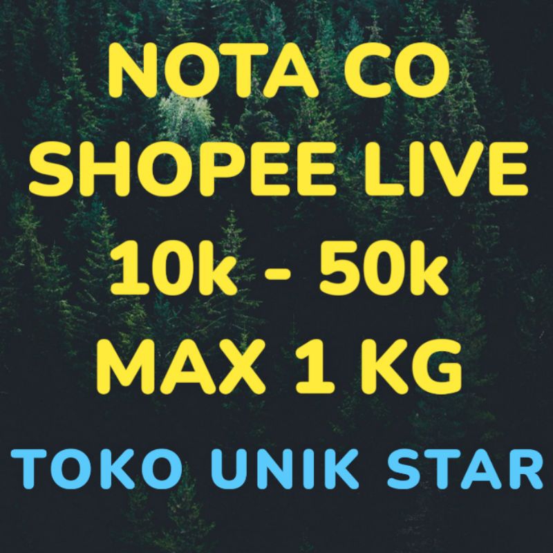 

Link Packing Nota Live 1 kg 10k - 50k