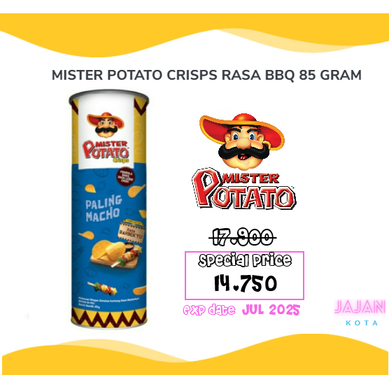 

Mister Potato Crisps Barbeque 85 gram