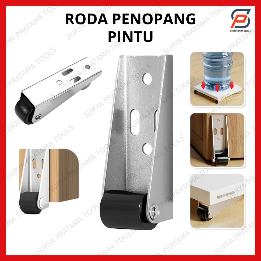 Roda Pintu Geser Universal Roda Penopang Bawah Pintu Lemari Meja Roller Sliding Pintu Menggantung