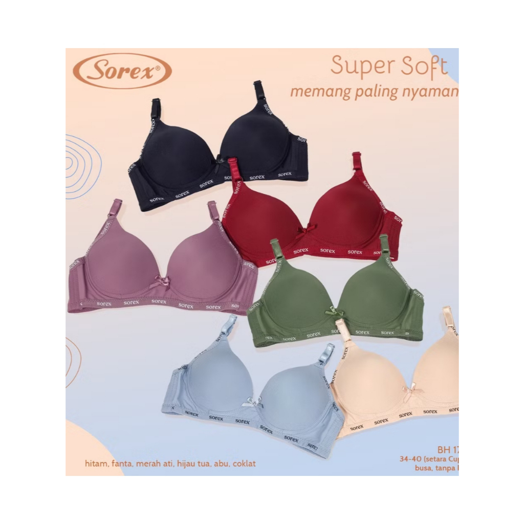 Bra bh Tanpa Kawat Basic 17232 Sorex