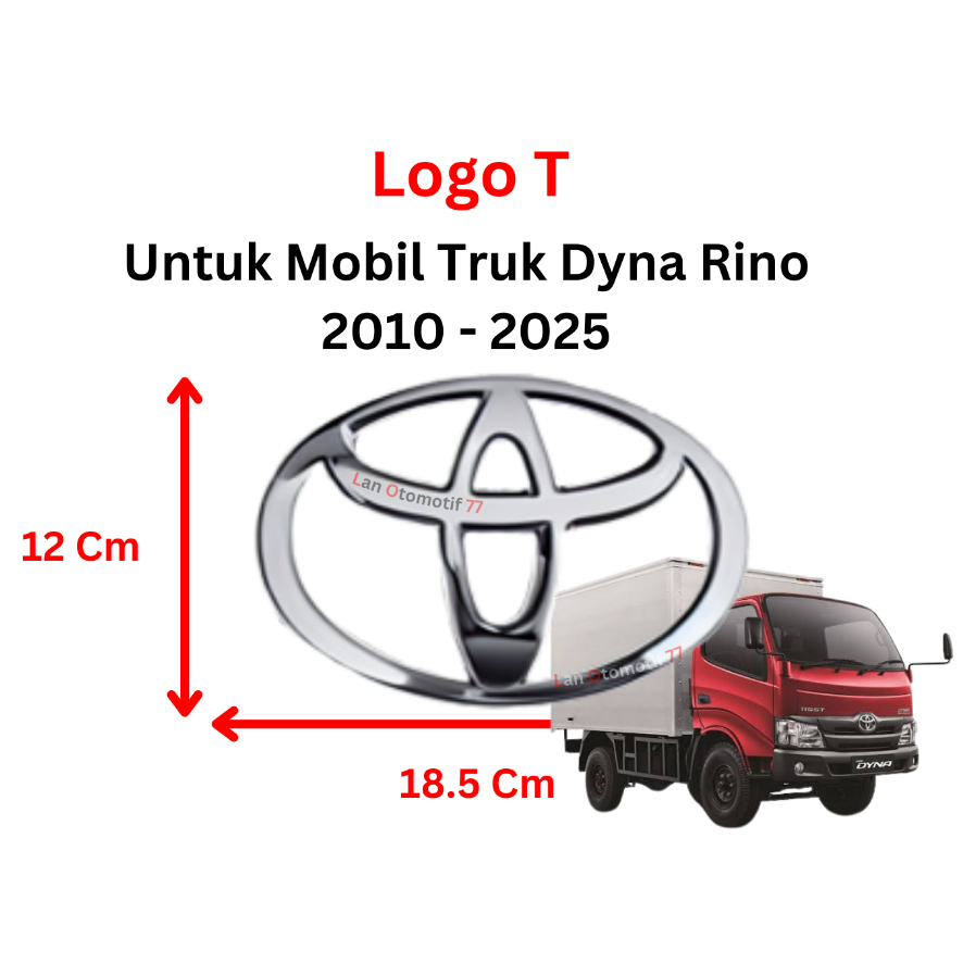 Emblem Logo Mobil Toyota for Dyna Rino (2010 - 2025) New