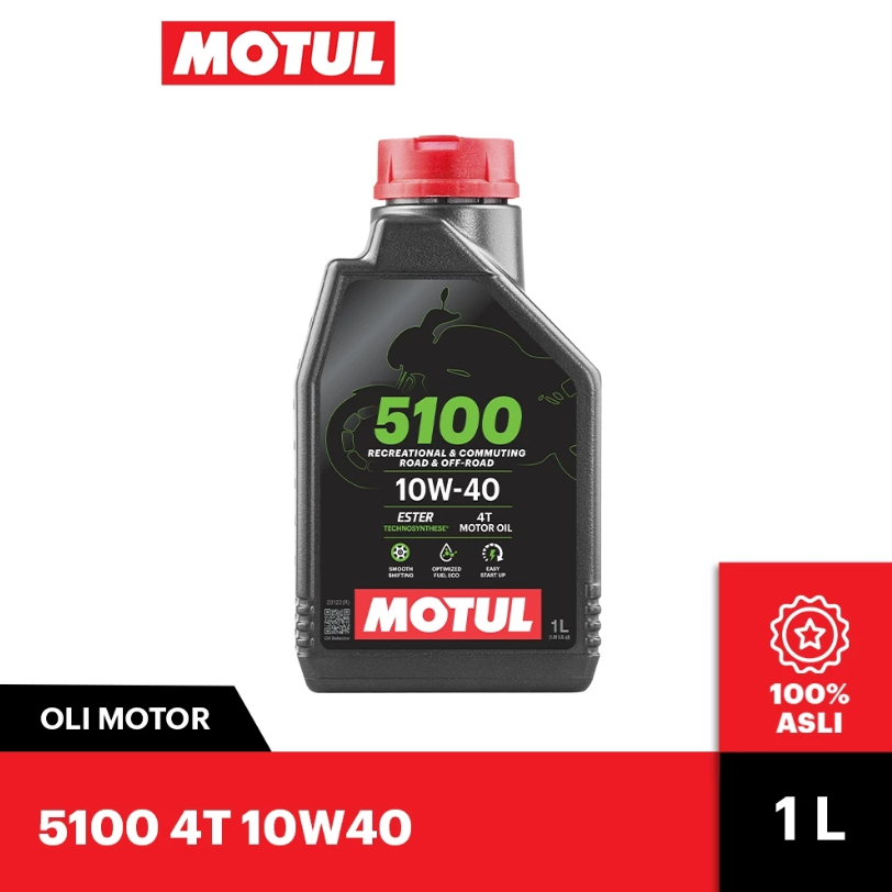 OLI MOTUL 4T 5100 10W40 1L 1 LITER ASLI ORIGINAL OLI MOTOR KLX CRF DTRACKER WR VIXION NINJA RX KING
