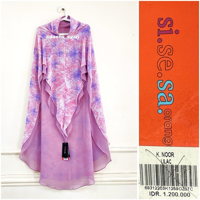 Khimar sisesa Noor Lilac