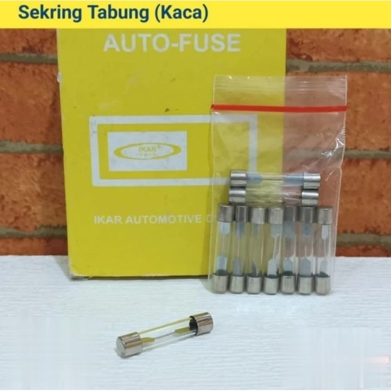 100Pcs FUSE GLAS /SEKRING KACA/SEKRING TABUNG 10A