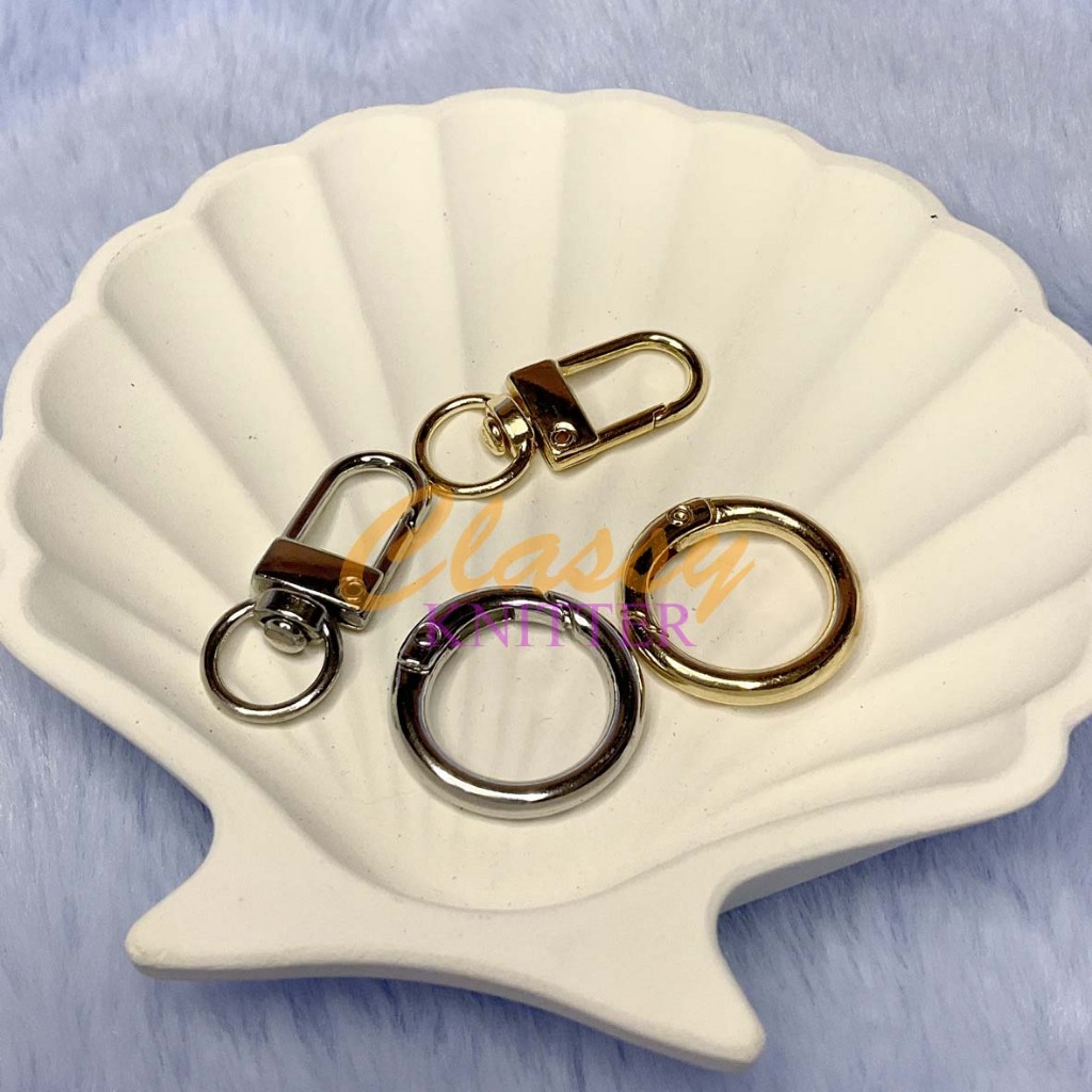 Ring Gantungan Kunci Gold Silver