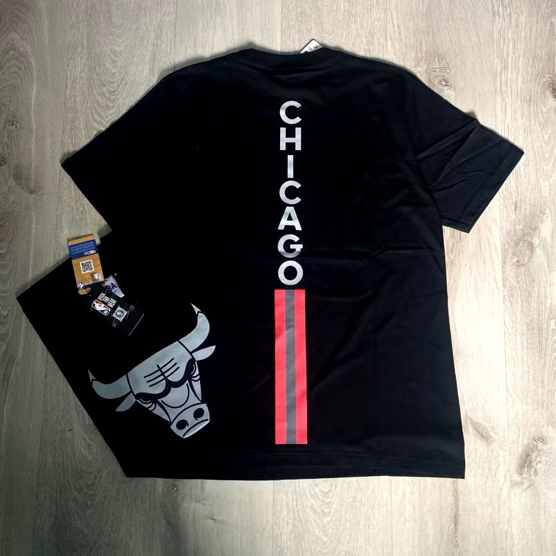 Kaos Bulls NBA Chicago List Belakang Baju Basket Pria Kepala Banteng