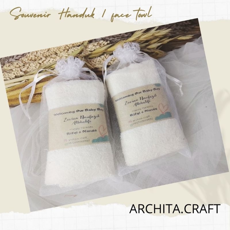 Souvenir handuk packaging tile /face towl souvenir pernikahan