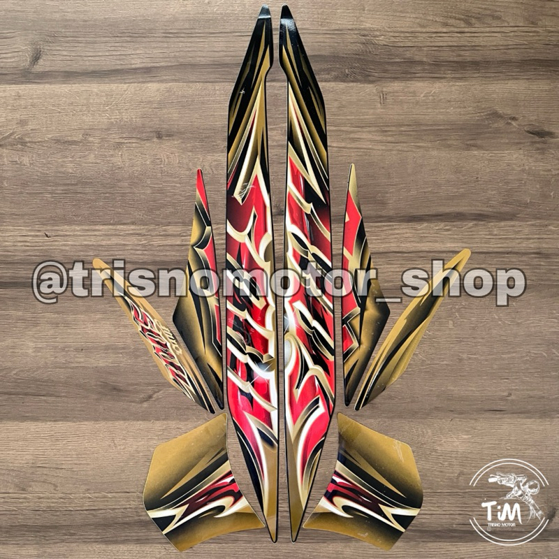 STIKER STRIPING MIO SOUL 2010 HITAM GOLD STANDAR TRISNOMOTORSHOP