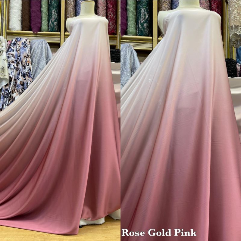 Rb satin Armany gradasi premium/ombrey/kain gradasi/bahan satin gradasi