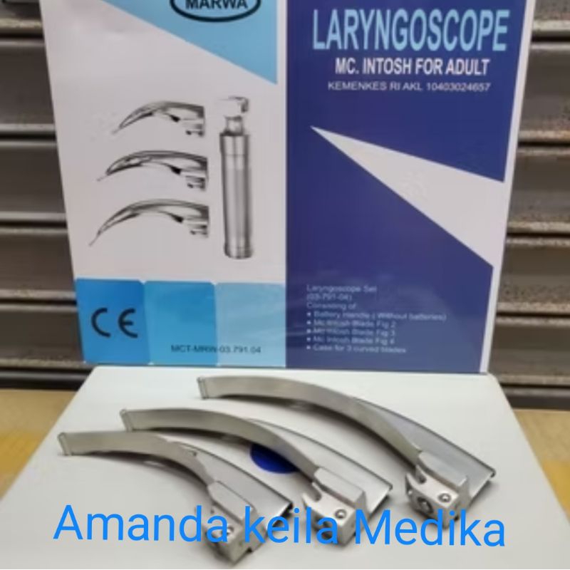 Laringoscope Dewasa Anak dan Bayi Marwa / Laryngoscope Adult Cild and Neonatus 3 Blade Marwa