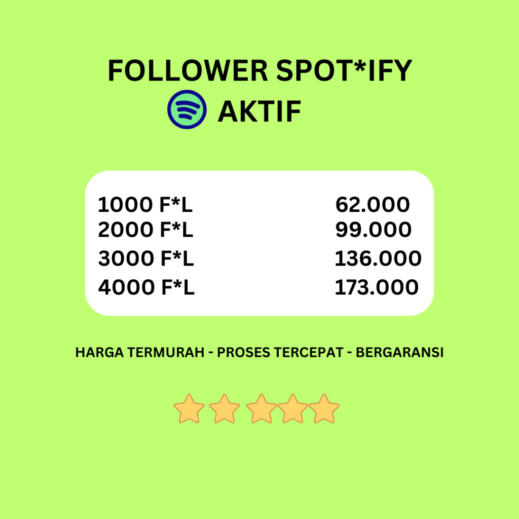 FOLLOWERS ARTIS/ PLAYLIST/ USER, SPOTIFY PERMANEN
