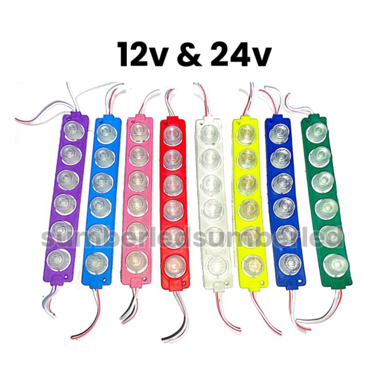 Led 6 mata 12 volt 24 volt lampu kolong truk bus motor mobil lampu variasi 6 mata