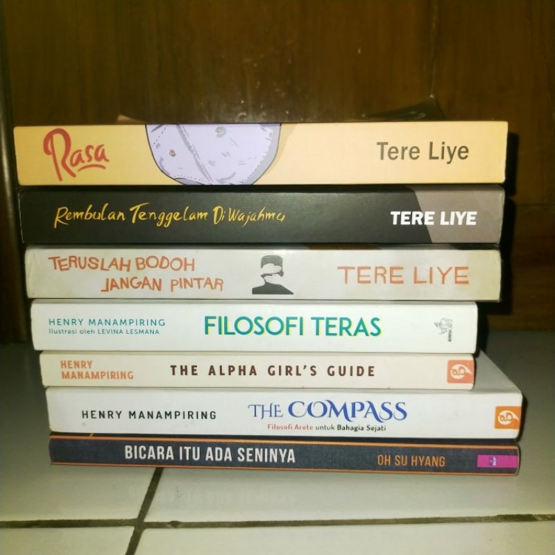 [PRELOVED] Buku Rasa, Rembulan Tenggelam, Teruslah Bodoh, The Alpha's, The Compass, Filosofi Teras, 