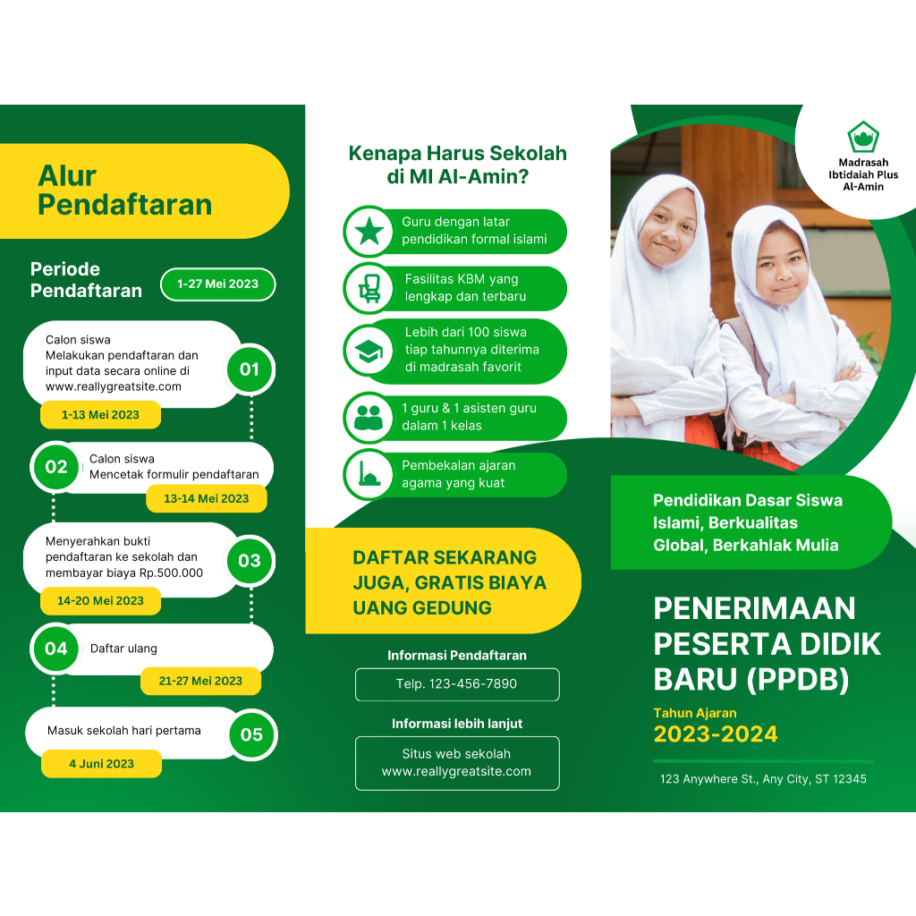 

Brosure Sekolah, Brosure Kafe, Brosure Kursus, Brosure Travle, Brosure Umroh