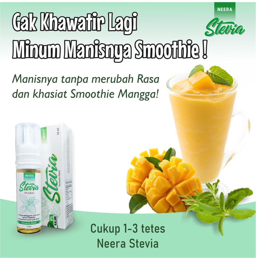 

Neera Stevia Tetes Extract Daun Stevia Alami Rendah Gula Cocok Untuk Smoothie Mangga