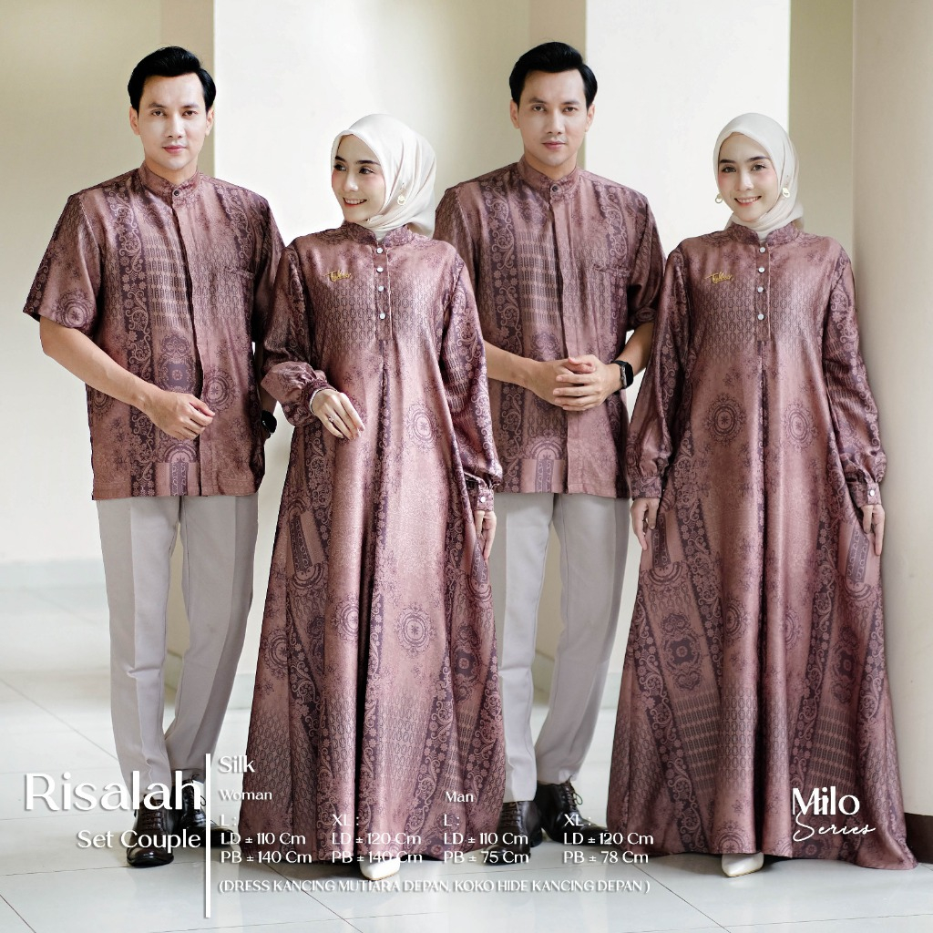 Setulus Signature Risalah Couple Lebaran Keluarga Silk Motif Batik Kondangan