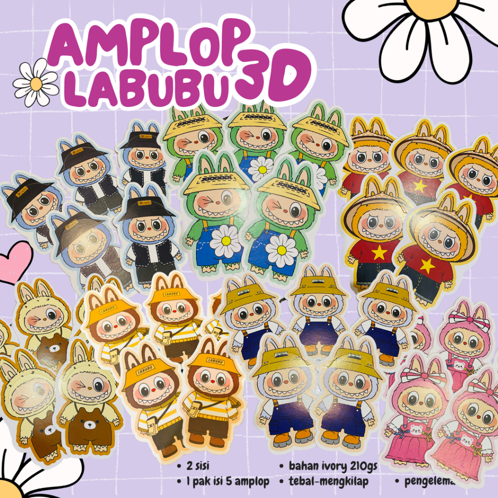 

Amplop Labubu 3D | Amplop lebaran | Isi 5biji