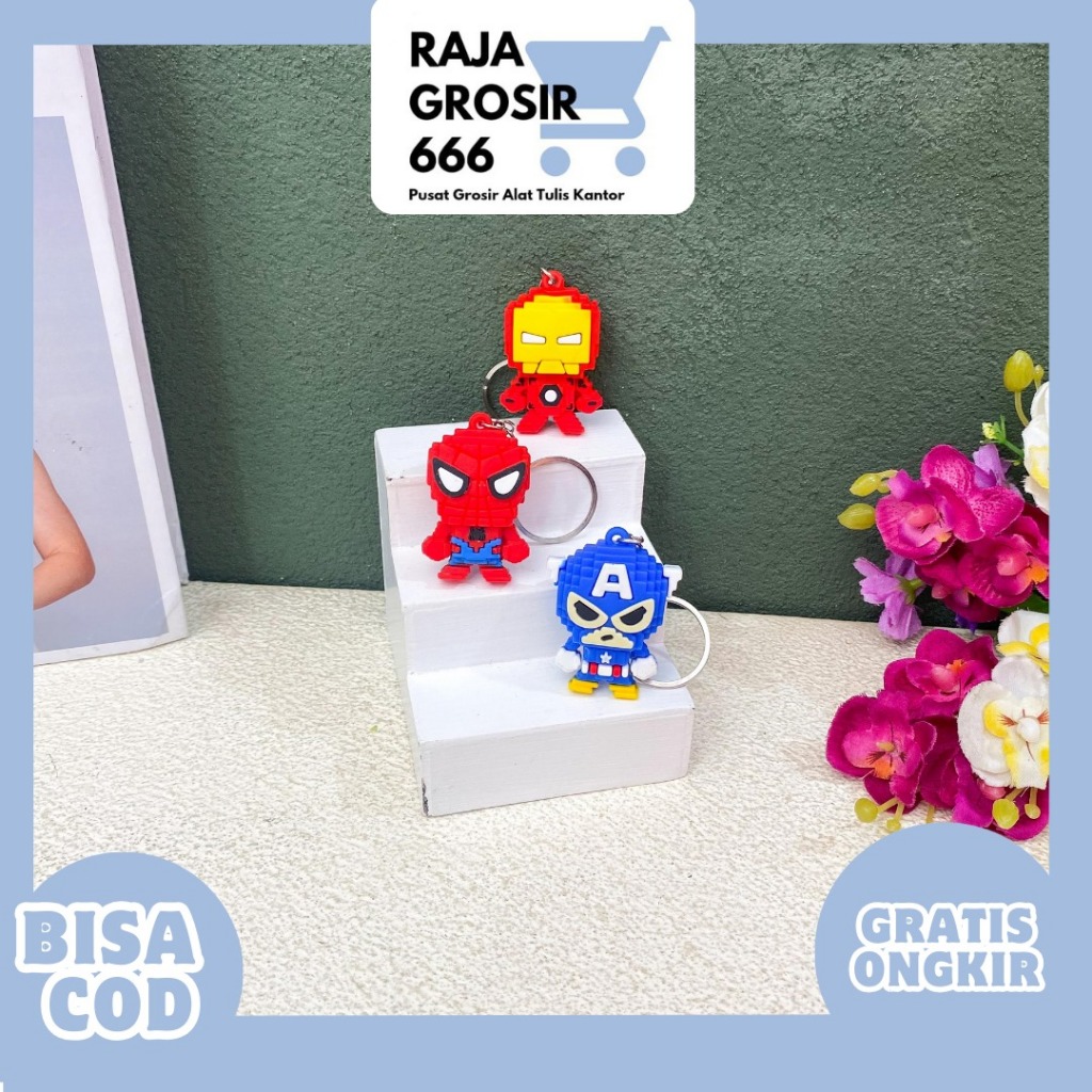 Gantungan Kunci Lego Avengers superhero GK-1792 / Iron man keychain gantungan captain america spider