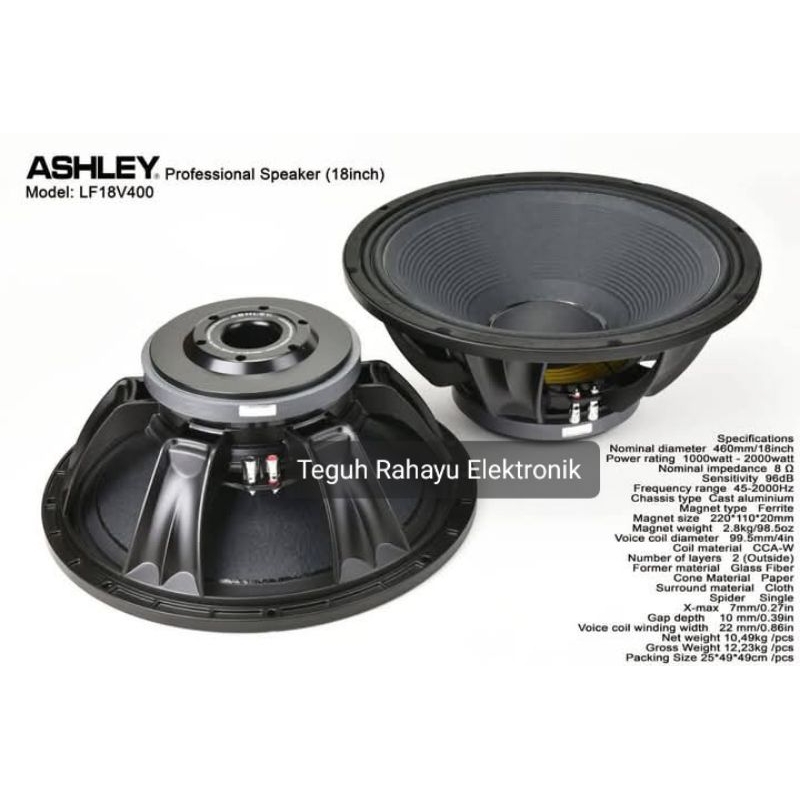 SPEAKER ASHLEY 18inc LF18v400/ LF18 V400/ LF 18V400