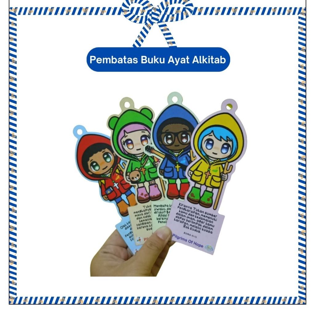 

Pembatas Buku Ayat Alkitab Luce & Friends Free Kartu Doa