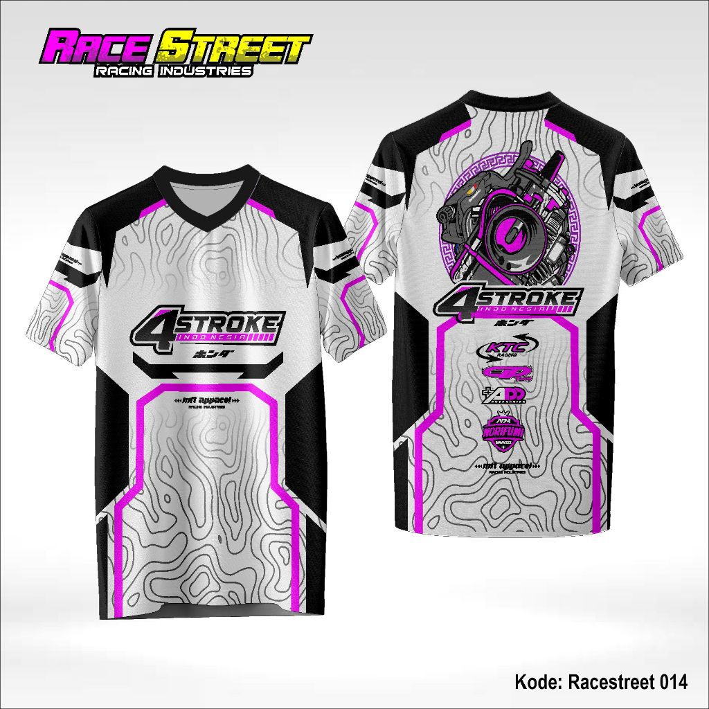 Jersey Racing 4Stroke Indonesia Kaos Jersey Racing Otomotif Desain Jersey Full Printing 014 RC