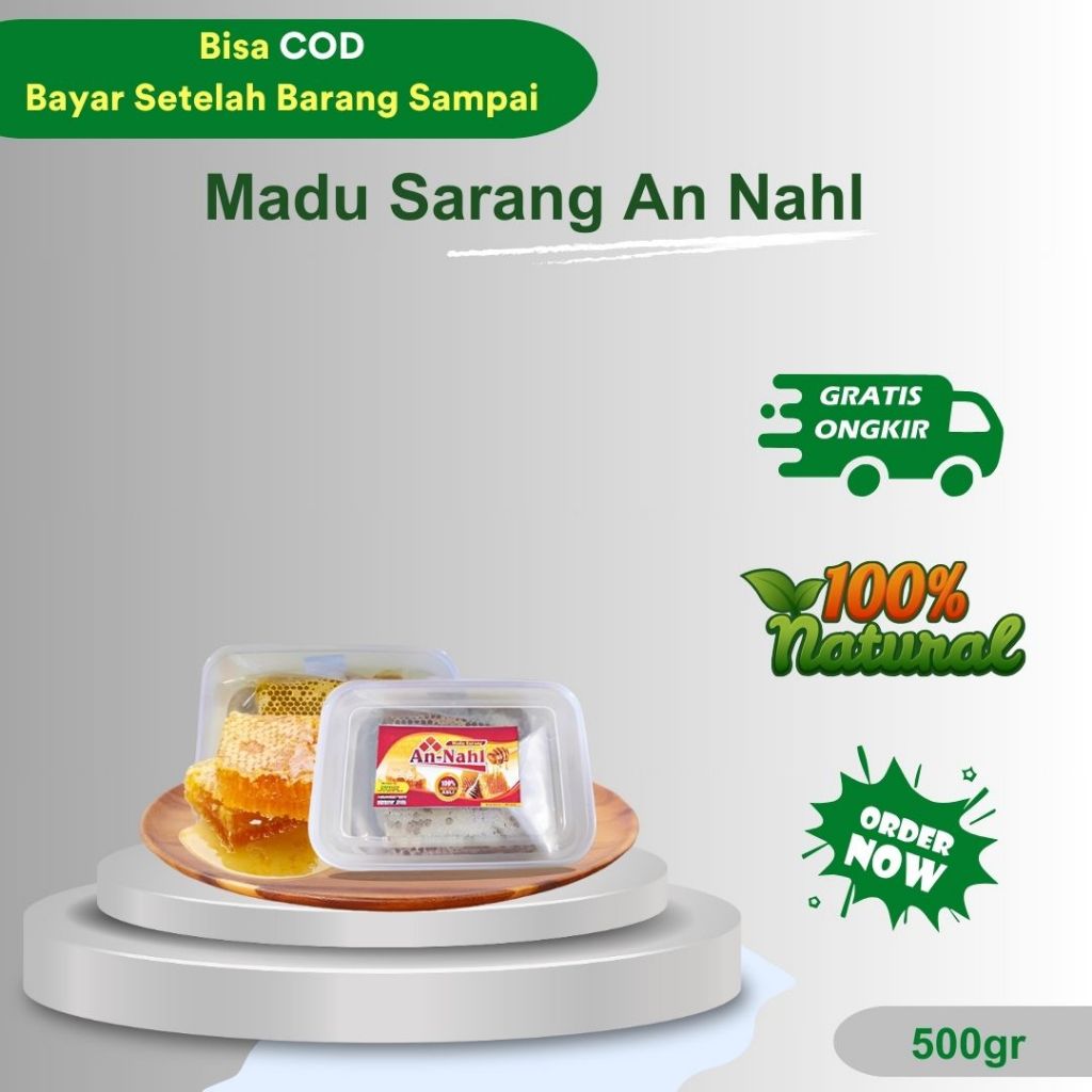 

Madu Sarang An Nahl | Menurunkan kolesterol jahat/Melindungi fungsi hati Isi 500gr