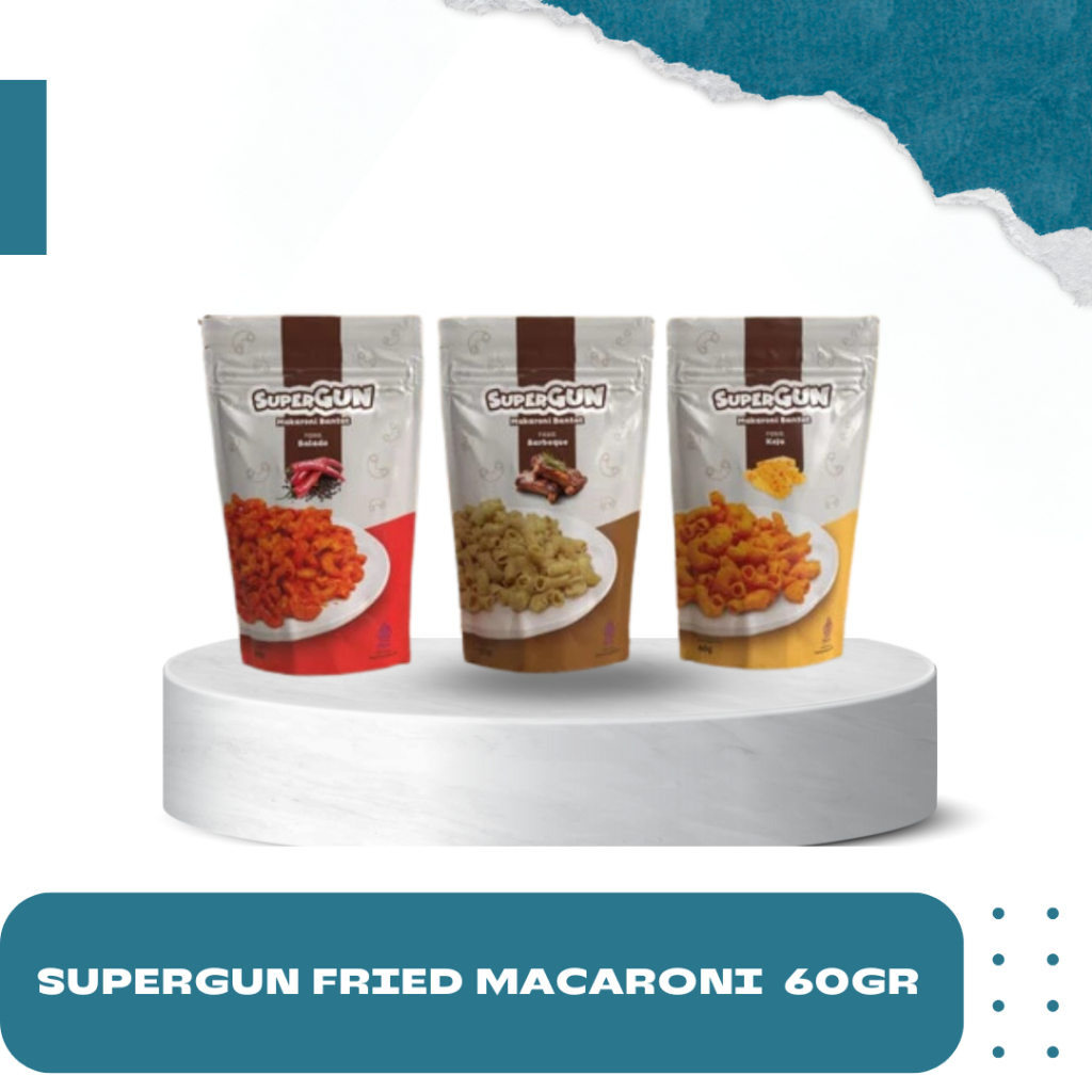 

SuperGun Fried Macaroni 60GR - Keju/ Balado/ BBQ