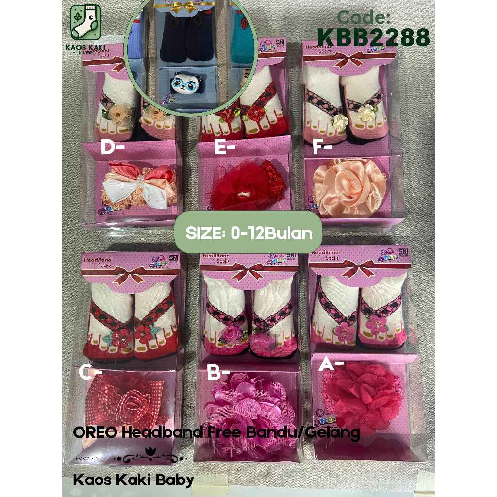 Buy 1 Get 1 Kaos Kaki Bayi Perempuan Free Bandana Headband Gelang Warna Netral Polos Motif Umur 0-12