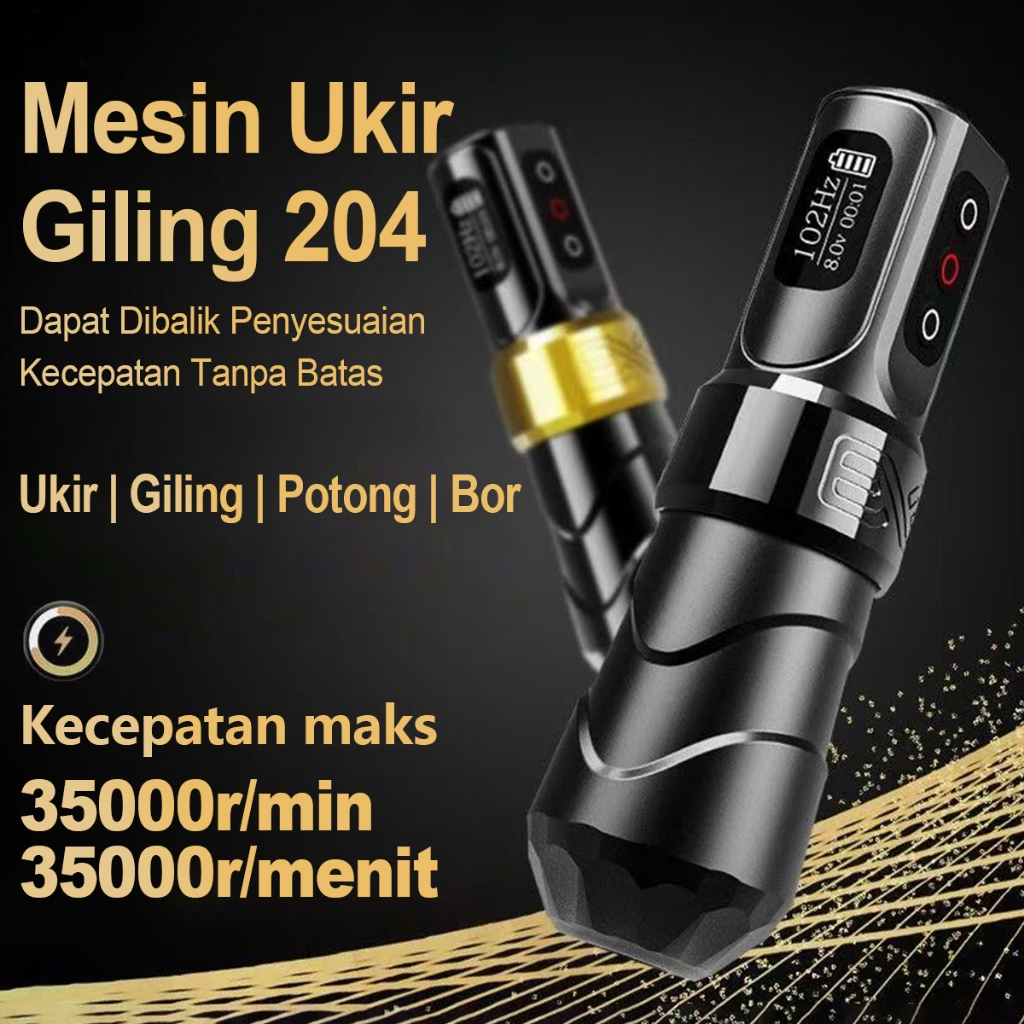 SAURON Tattoo machine FLUX MAX Profesional Mesin Tato Nirkabel Pena Rotaty Motor Tanpa Kabel yang Ku