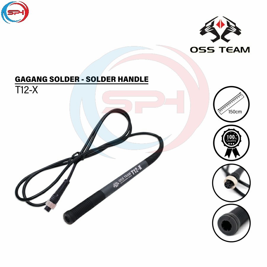 OSS TEAM T12-X Solder handle gagang solder station pemanas patri pegangan solder (Tanpa mata solder)