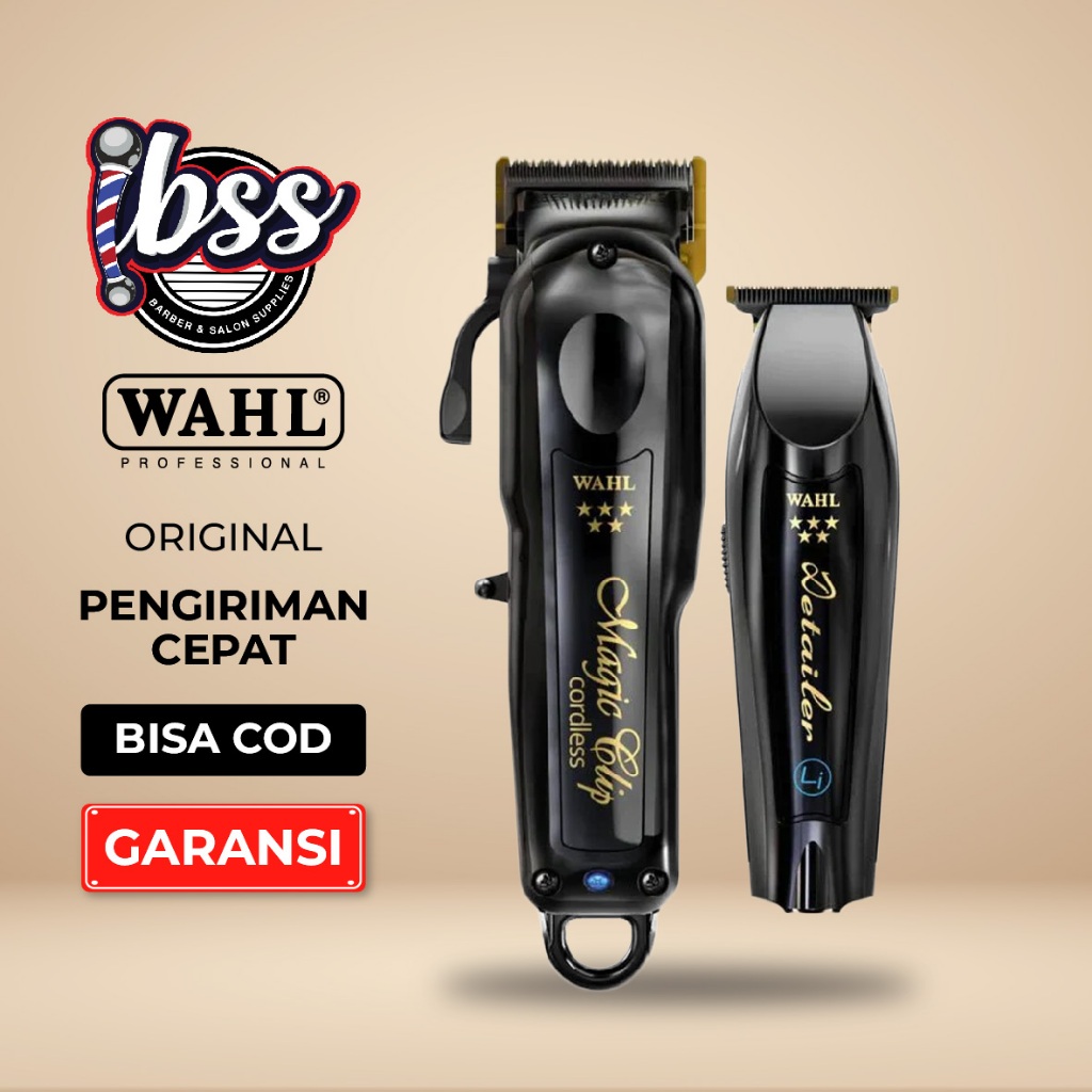 Wahl 5 Star Midnight Black Barber Combo - Clipper, Trimmer, Alat Cukur Rambut Profesional / Wahl Ori