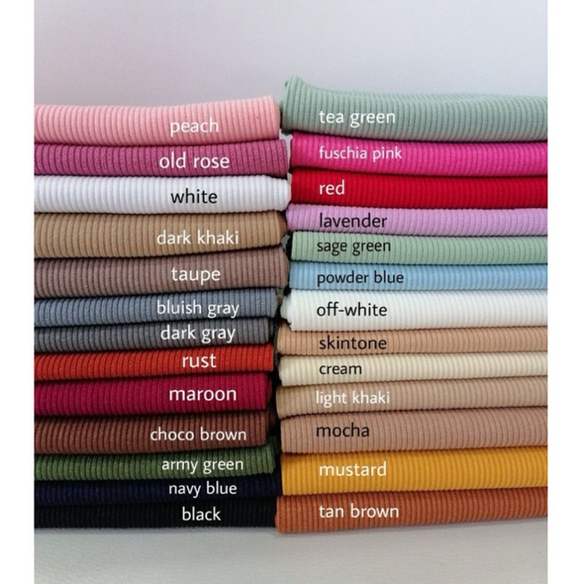 [READY] Kain Premium 3M Soft Rib Knit Stretch Adem Lembut High Quality Kain Rib Knit Katun Melar