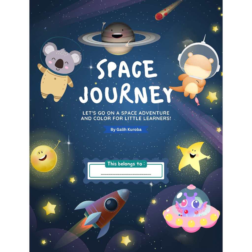 

Buku worksheet mewarnai anak preschool usia 3-5 tahun - tema luar angkasa - 20 halaman