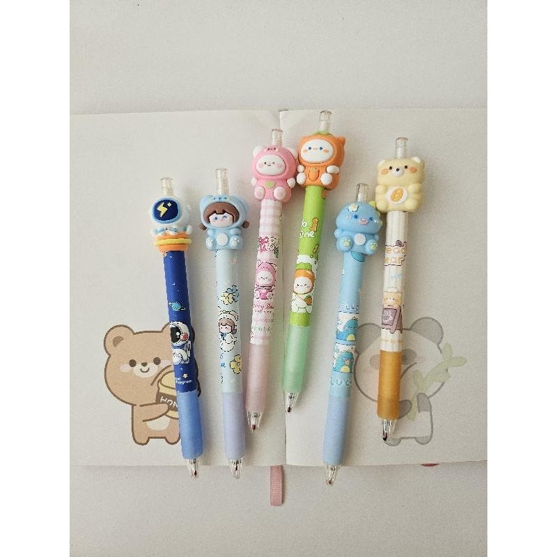 

Gel Pen Pulpen Bolpen Tinta Black Hitam Lucu Karakter