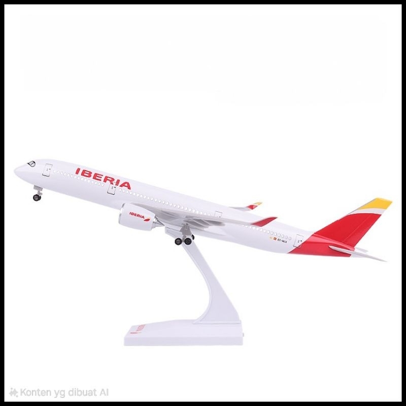 Diecast Pesawat Eva Air A330 Bad Badtz-Maru Livery 30Cm With LED By Aircraft Model