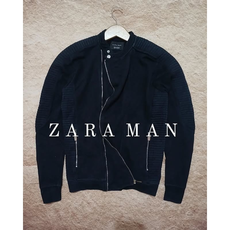 jaket biker pria ZARA MAN bahan katun tebal recomend bekas/second/preloved