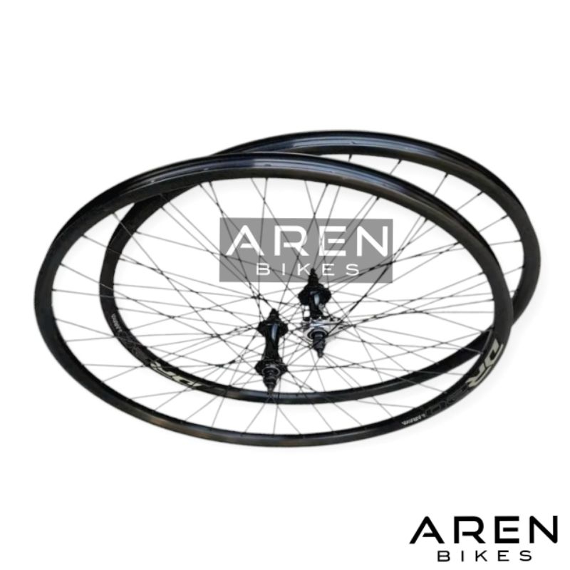 WHEELSET SEPEDA 700C ARAYA DR20 DOLTRAP VELG RIM RIMS ALLOY LUBANG 32 HOLE 32H ALUMUNIUM DOUBLE WALL