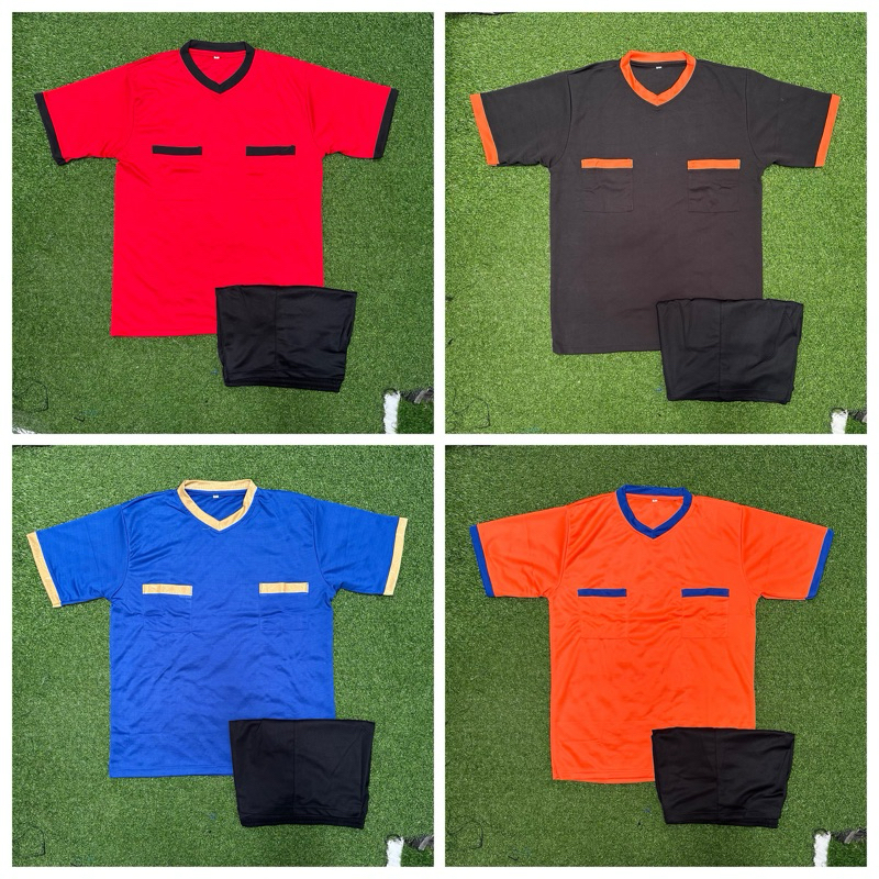 Setelan stelan kaos baju Wasit olahraga bola futsal size L dan XL