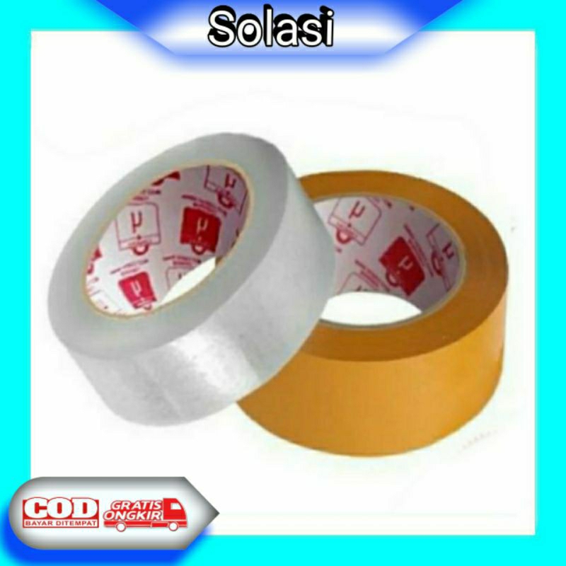 

LAKBAN//SOLASI UK 90yard x 45mm 2 inci//Lakban Bening 90 yard //Lakban coklat//solatip