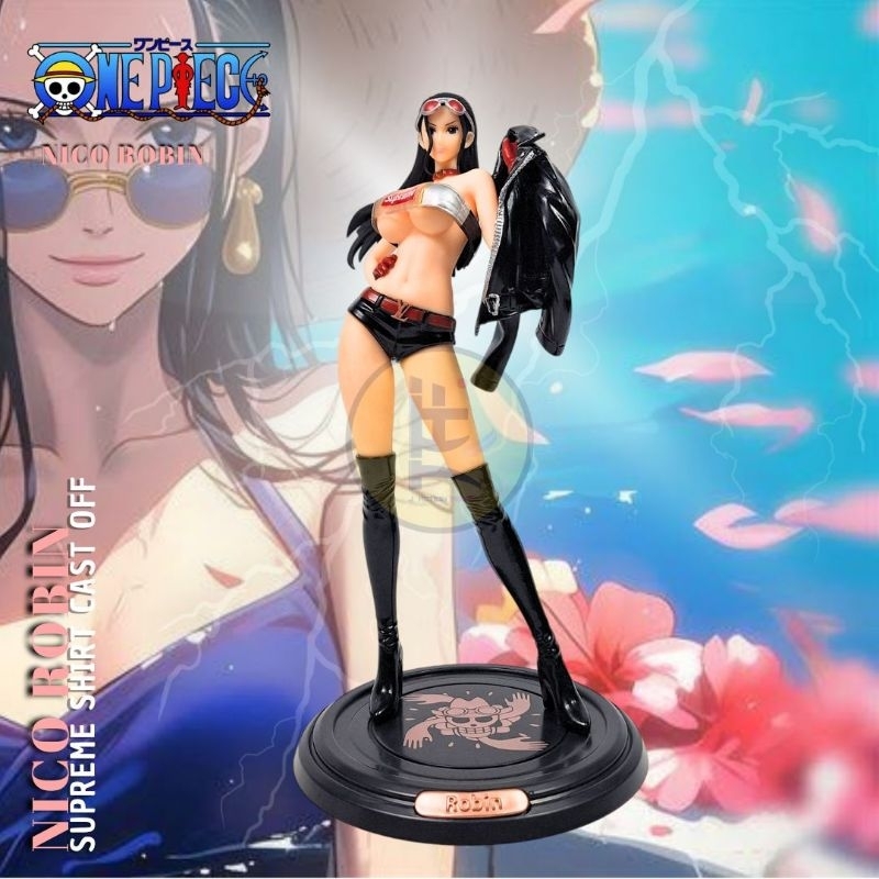 Action Figure Nico Robin Statue Onepiece Cast Off Supreme White-Black Shirt Version
