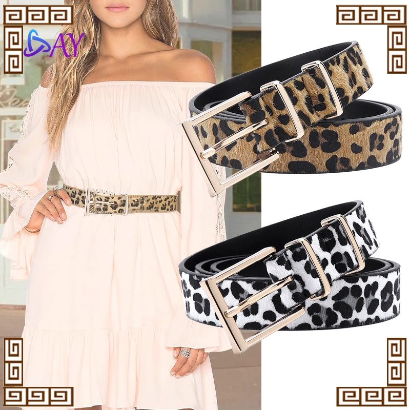 Ikat Pinggang Punk Leopard Leopard Belt Skena Leopard Sabuk Unisex Pria Wanita