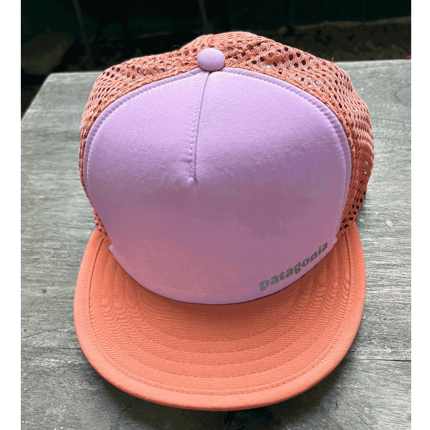 Patagonia Duckbill Trucker Hat Pink Topi lari trail running original